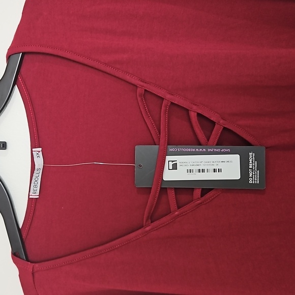 Rebdolls Burgundy Long Sleeve Dress 3X Loose Fit NWT (Size XL) - Picture 2 of 4